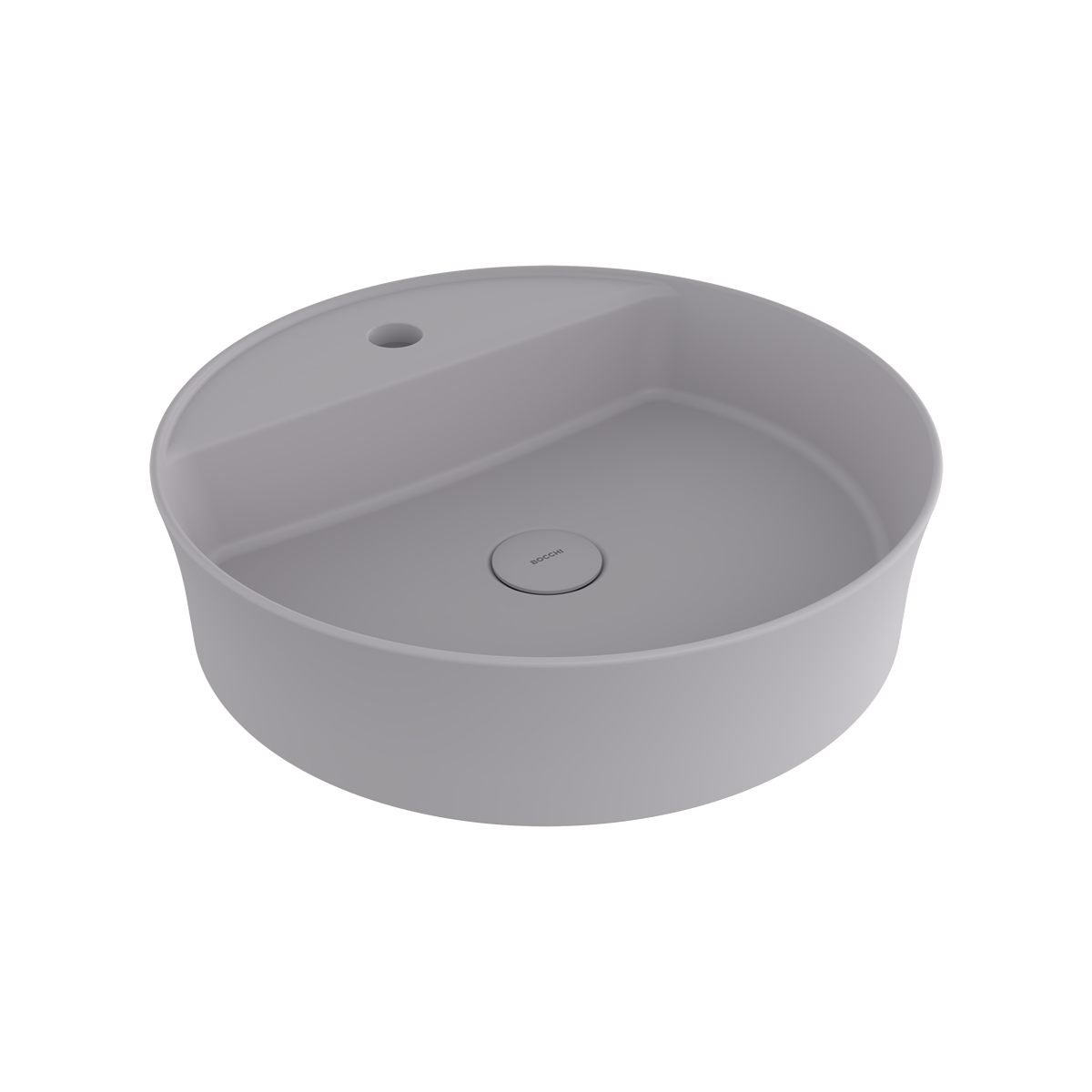 1599-006-0126 Bocchi Slim Line Yuvarlak Lavabo Mat Gri