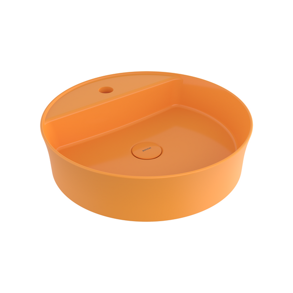 1599-021-0126 Bocchi Slim Line Yuvarlak Lavabo Parlak Mandalina Sarısı
