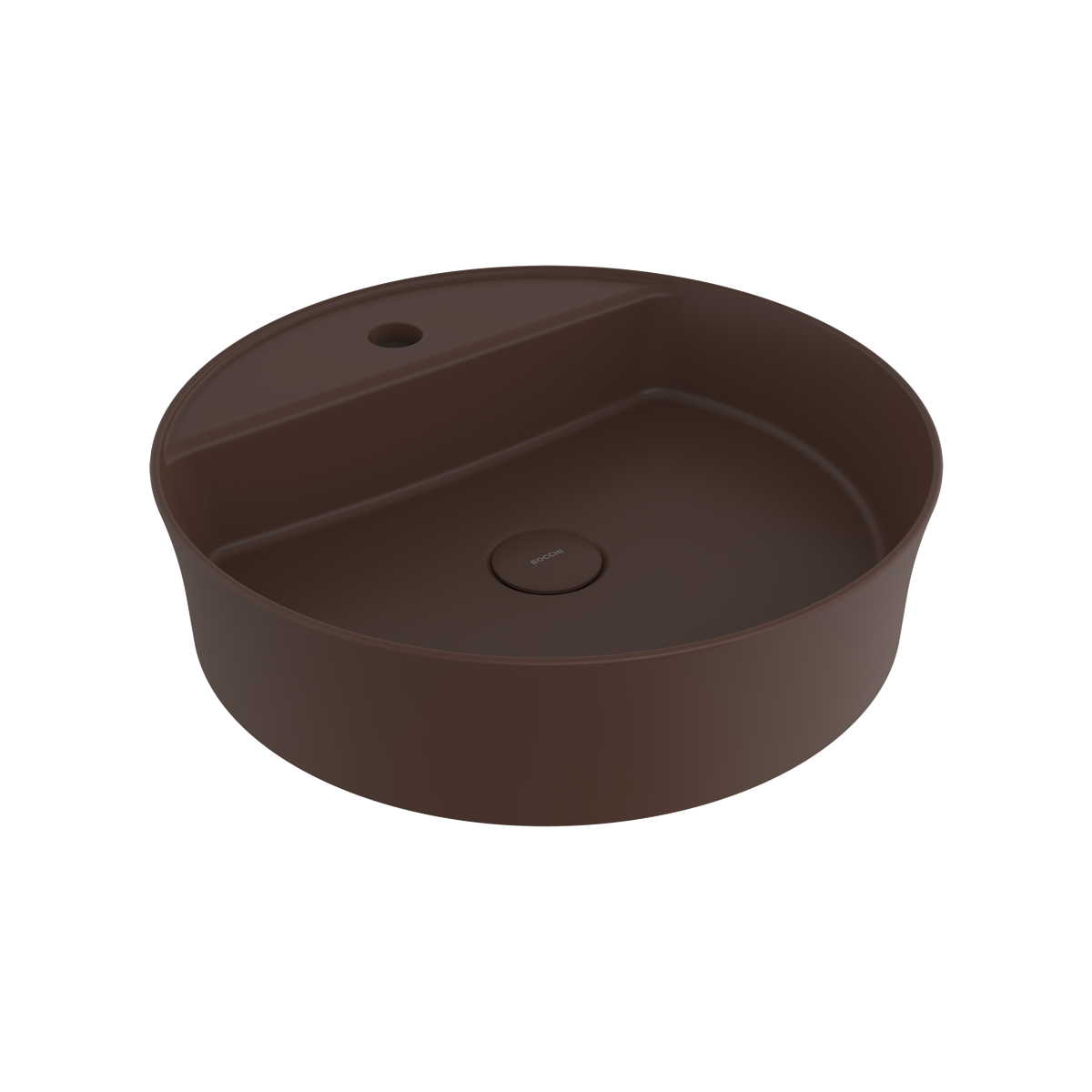 1599-025-0126 Bocchi Slim Line Yuvarlak Lavabo Mat Kahve