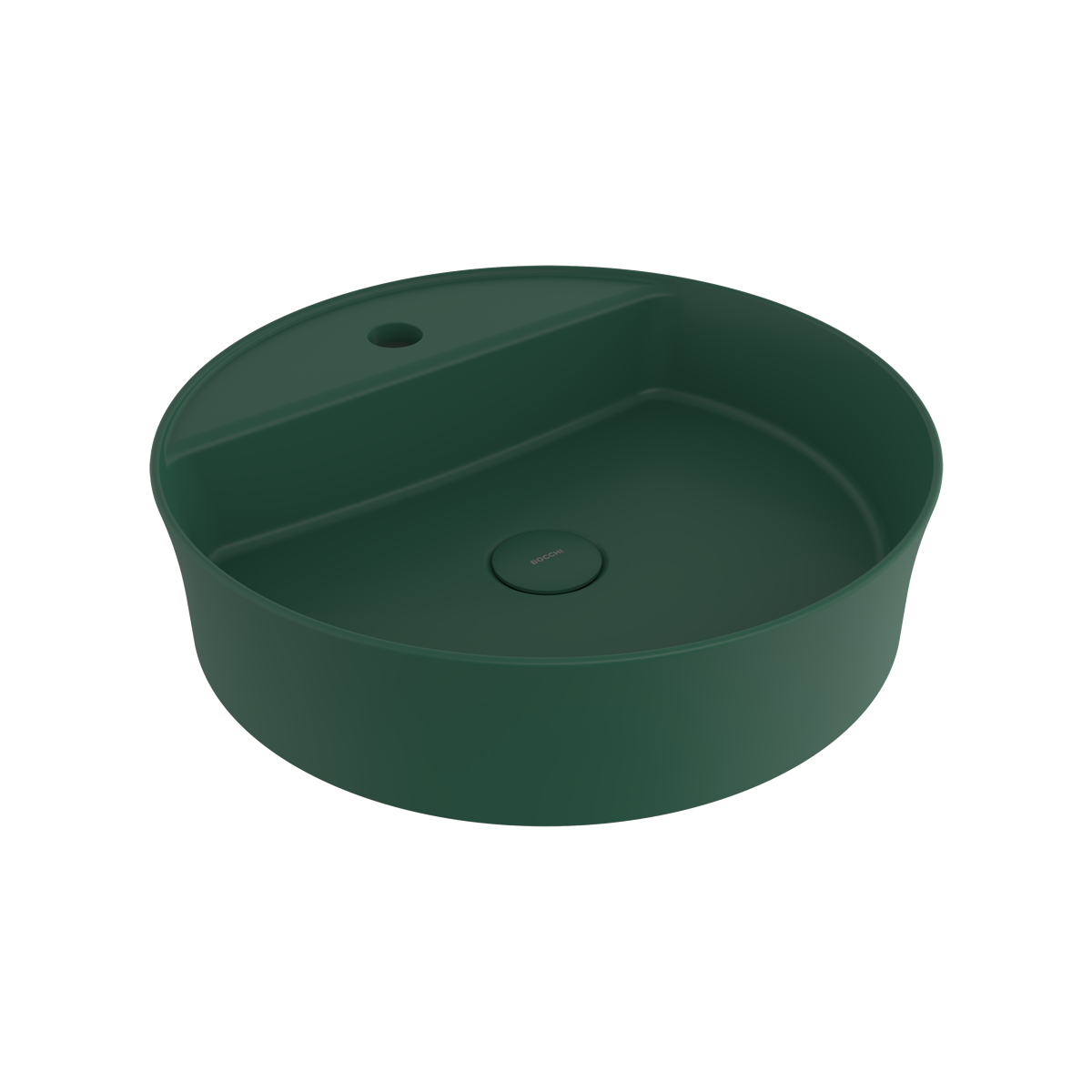 1599-027-0126 Bocchi Slim Line Yuvarlak Lavabo Mat Yeşil