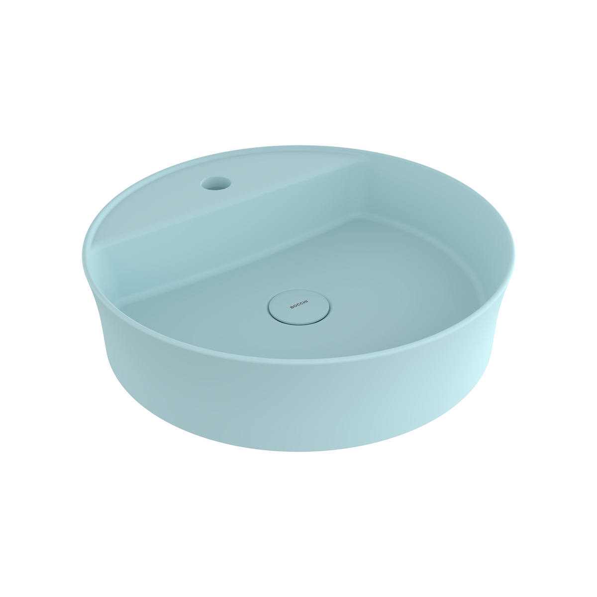 1599-029-0126 Bocchi Slim Line Yuvarlak Lavabo Mat Buz Mavisi