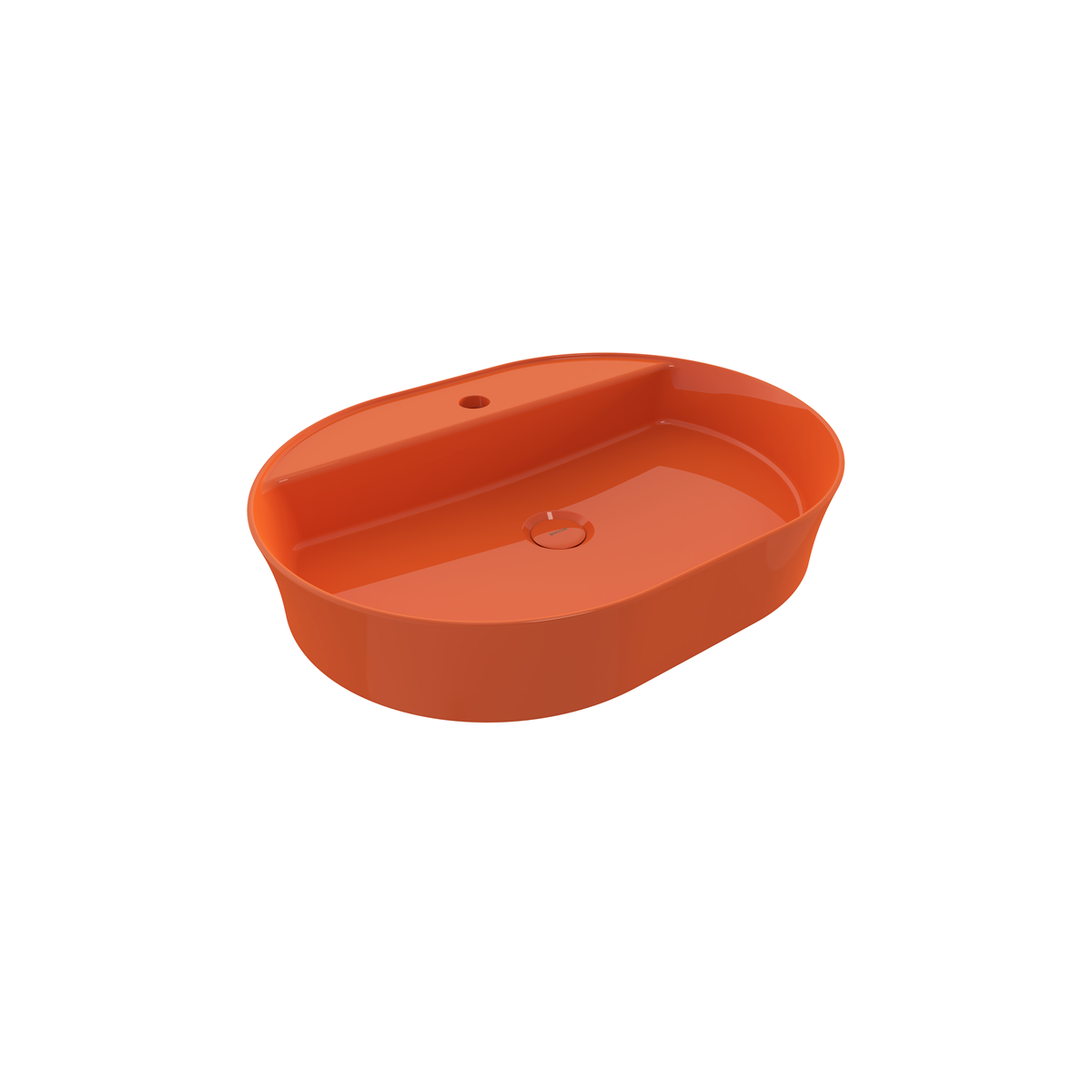 1600-012-0126 Bocchi Slim Line Oval 60x45 cm Parlak Turuncu