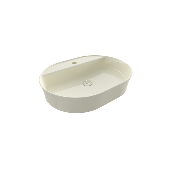 1600-014-0126 Bocchi Slim Line Oval 60x45 cm Parlak Bisküvi