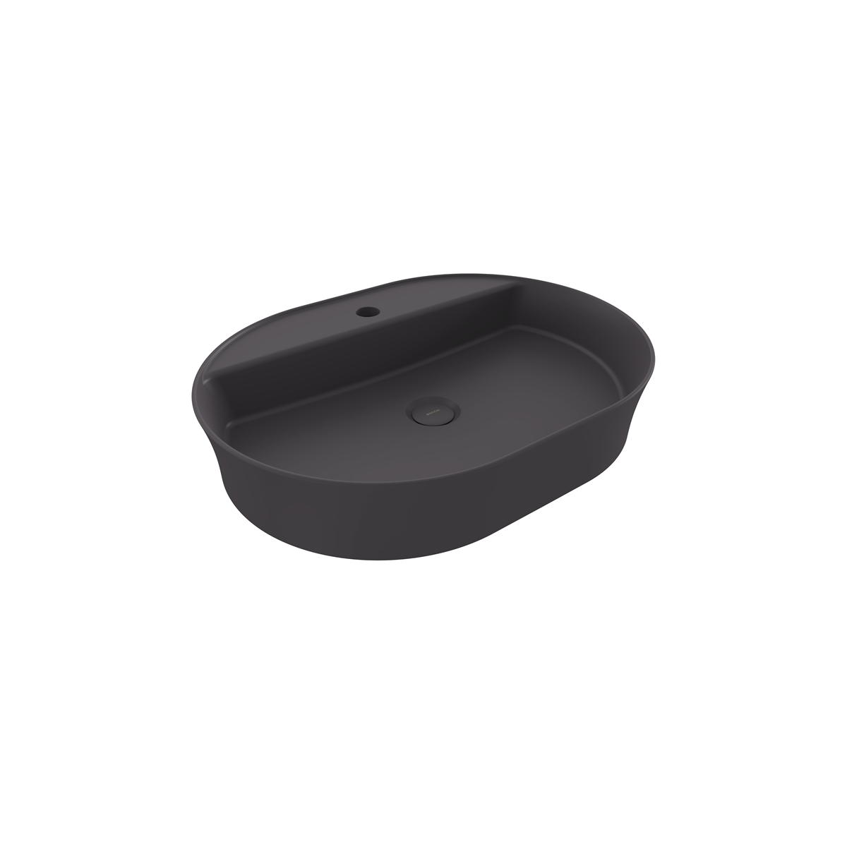 1600-020-0126 Bocchi Slim Line Oval 60x45 cm Mat Antrasit