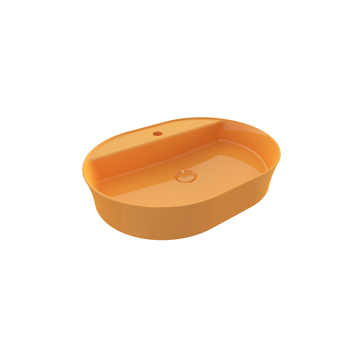 1600-021-0126 Bocchi Slim Line Oval 60x45 cm Parlak Mandalina Sarısı