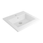 1643-002-0126 Bocchi Milano Etajerli Lavabo 50 cm Mat Beyaz