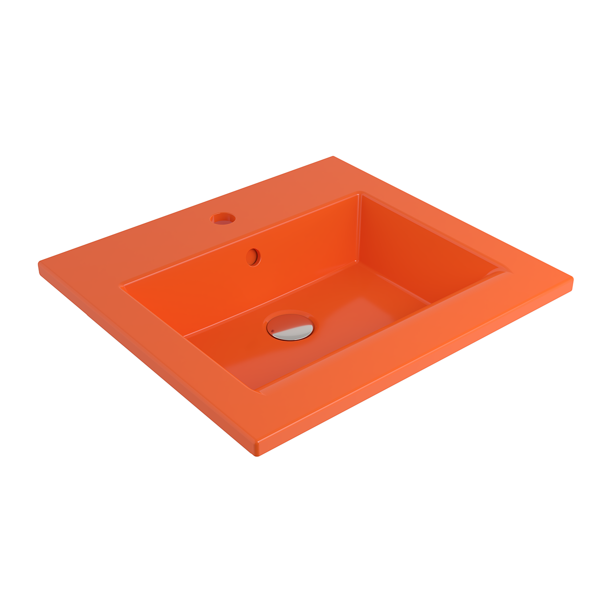 1643-012-0126 Bocchi Milano Etajerli Lavabo 50 cm Parlak Turuncu 