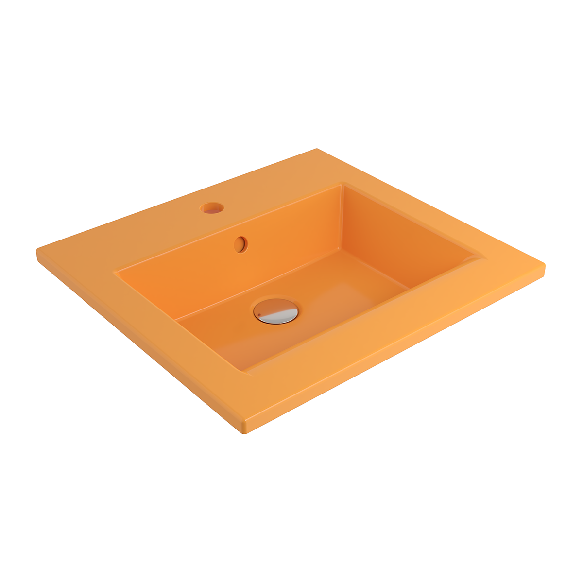 1643-021-0126 Bocchi Milano Etajerli Lavabo 50 cm P. Mandalina Sarısı