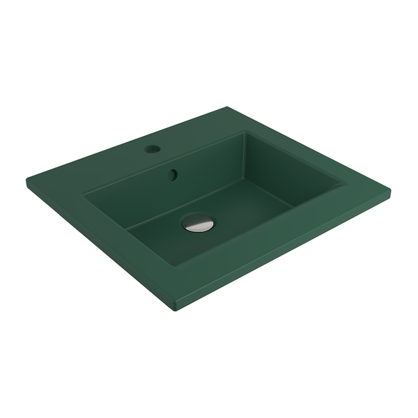1643-027-0126 Bocchi Milano Etajerli Lavabo 50 cm Mat Yeşil