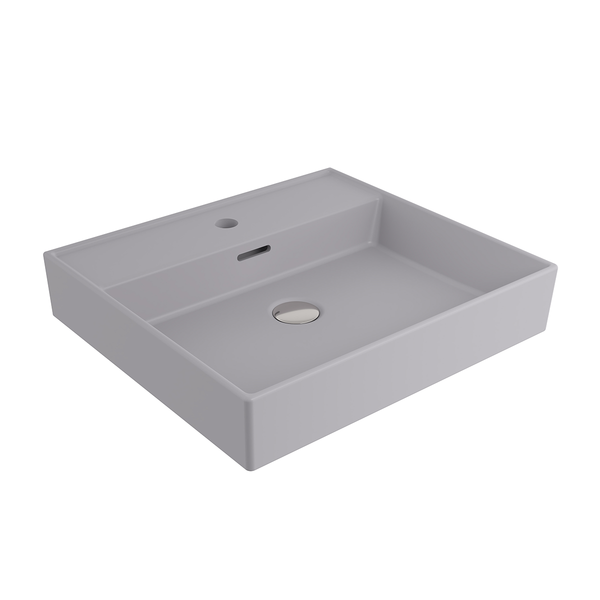 1644-006-0126 Bocchi Milano 50 cm Lavabo  Mat Gri