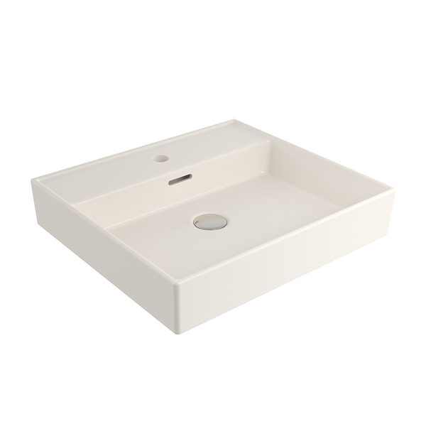 1644-014-0126 Bocchi Milano 50 cm Lavabo Batarya Delikli Parlak Bisküvi