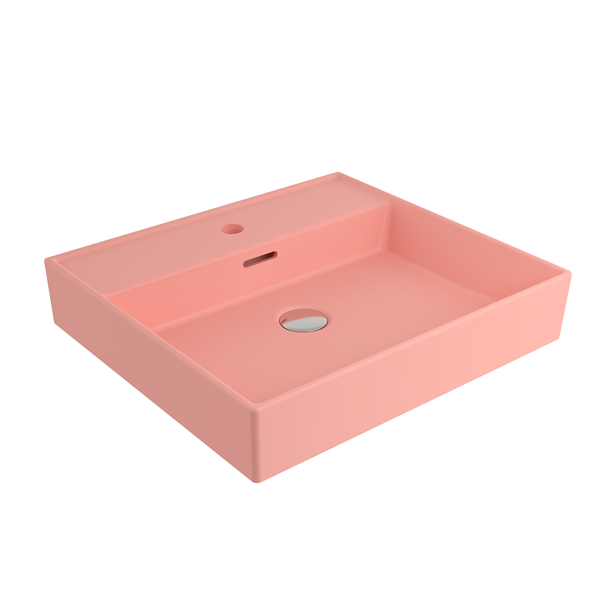 1644-032-0126 Bocchi Milano 50 cm Lavabo Batarya Delikli Mat Somon