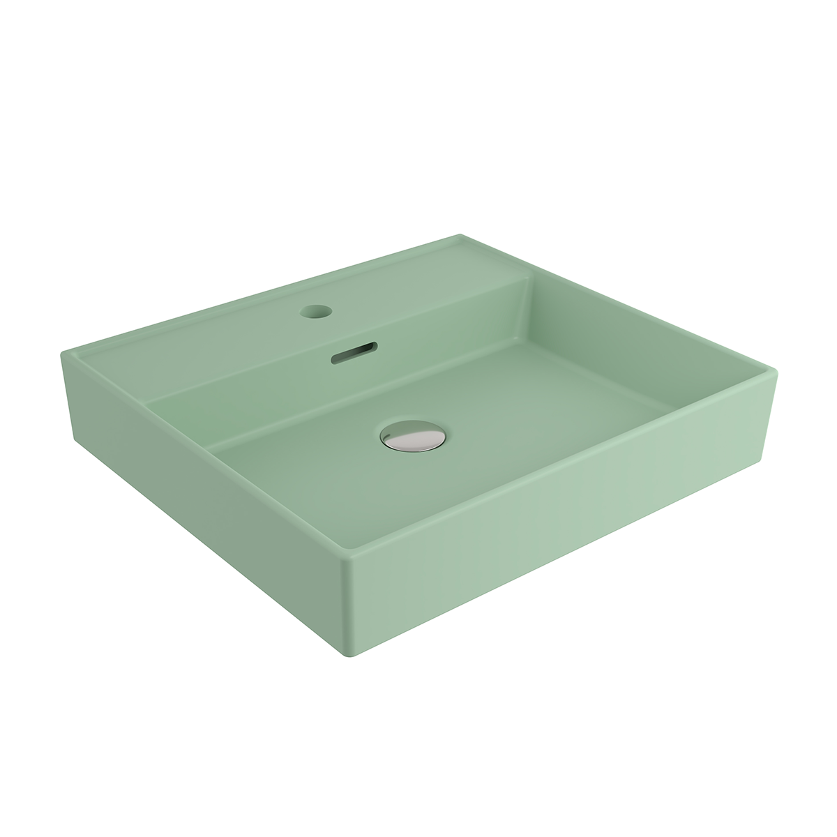 1644-033-0126 Bocchi Milano 50 cm Lavabo Batarya Delikli Mat Mint Yeşil