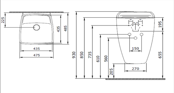 Bocchi New Age Monoblok Lavabo P. Burgonya Bordosu