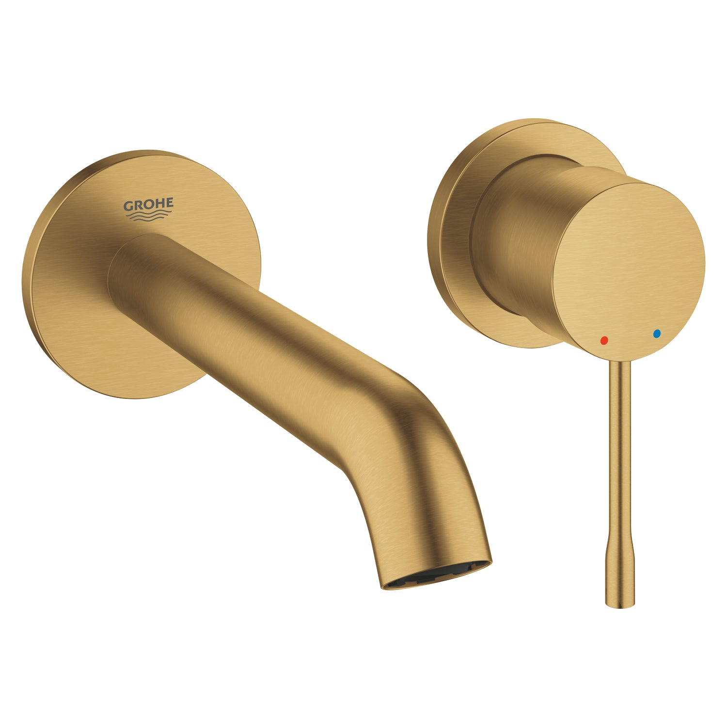 Grohe Essence New Duvardan Ankastre Lavabo Bataryası (Sıva Üstü Grubu), Fırçalı Altın - alternatif görünüm - GROHE 19408GN1