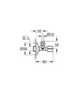 Grohe Ara Musluk (1/2 giriş, 3/8 çıkışlı), Mat Siyah