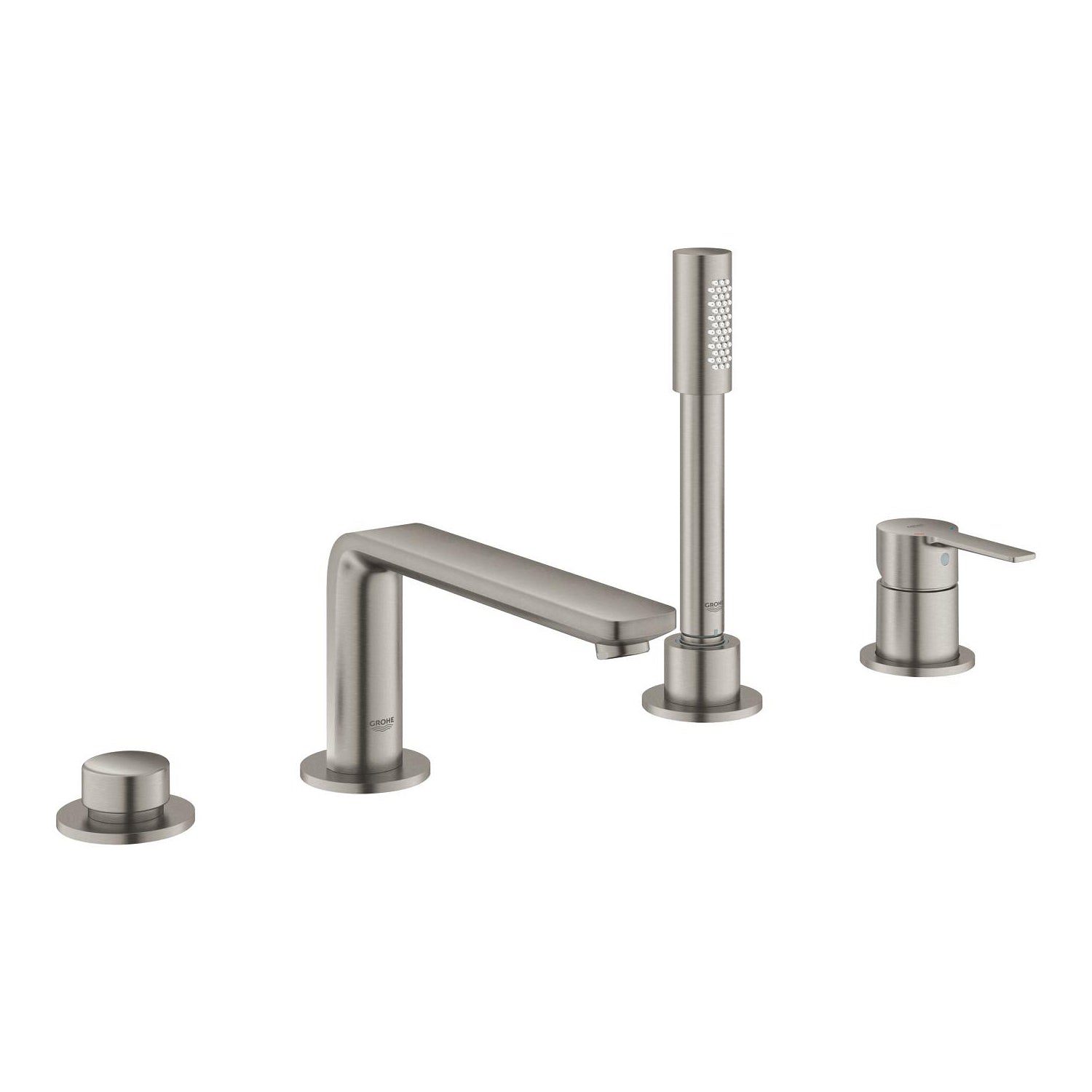 Grohe Lineare Dört Delikli Ankastre Küvet Bataryası (Sıva Üstü Grubu), Paslanmaz Çelik - alternatif görünüm - GROHE 19577DC1