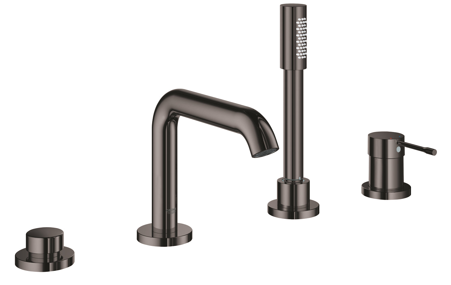 Grohe Essence 4 Delikli Küvet Bataryası (Sıva Üstü Grubu), Sert Grafit - GROHE 19578A01