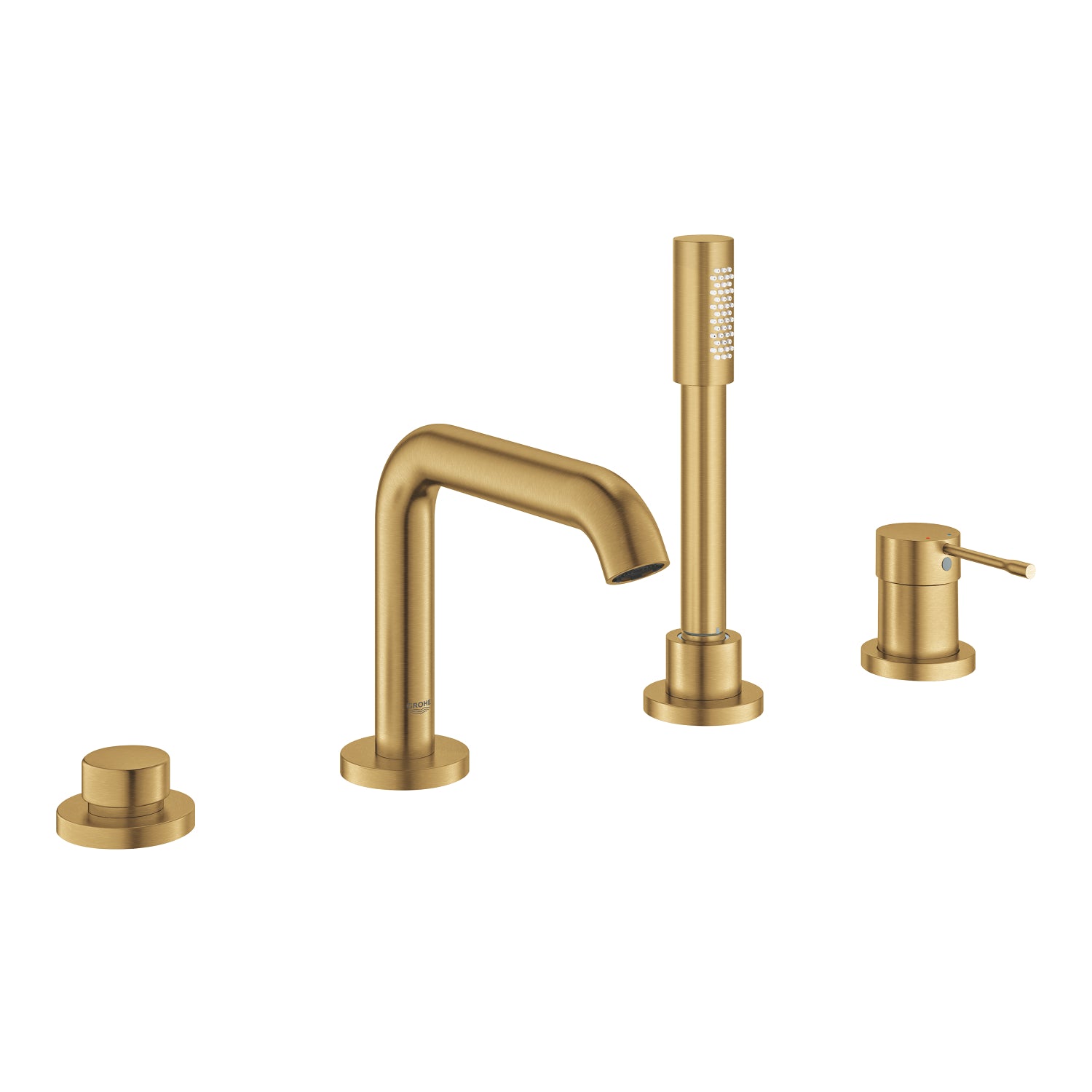 Grohe Essence 4 Delikli Küvet Bataryası (Sıva Üstü Grubu), Fırçalı Altın - alternatif görünüm - GROHE 19578GN1