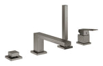 Grohe Eurocube Dört Delikli Ankastre Küvet Bataryası (Sıva Üstü Grubu), Fırçalı Sert Grafit - GROHE 19897AL1