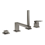 Grohe Eurocube Dört Delikli Ankastre Küvet Bataryası (Sıva Üstü Grubu), Fırçalı Sert Grafit - alternatif görünüm - GROHE 19897AL1