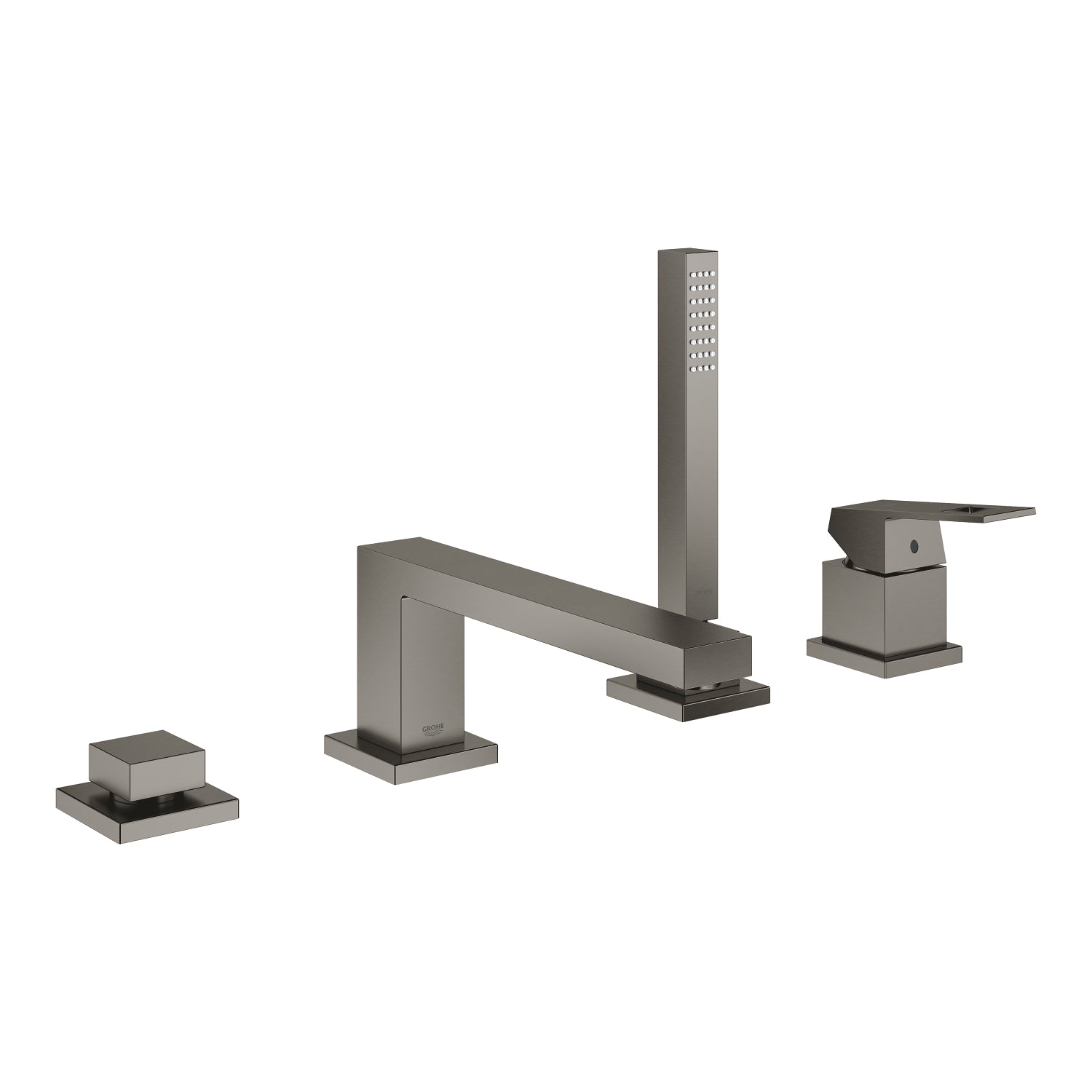 Grohe Eurocube Dört Delikli Ankastre Küvet Bataryası (Sıva Üstü Grubu), Fırçalı Sert Grafit - alternatif görünüm - GROHE 19897AL1