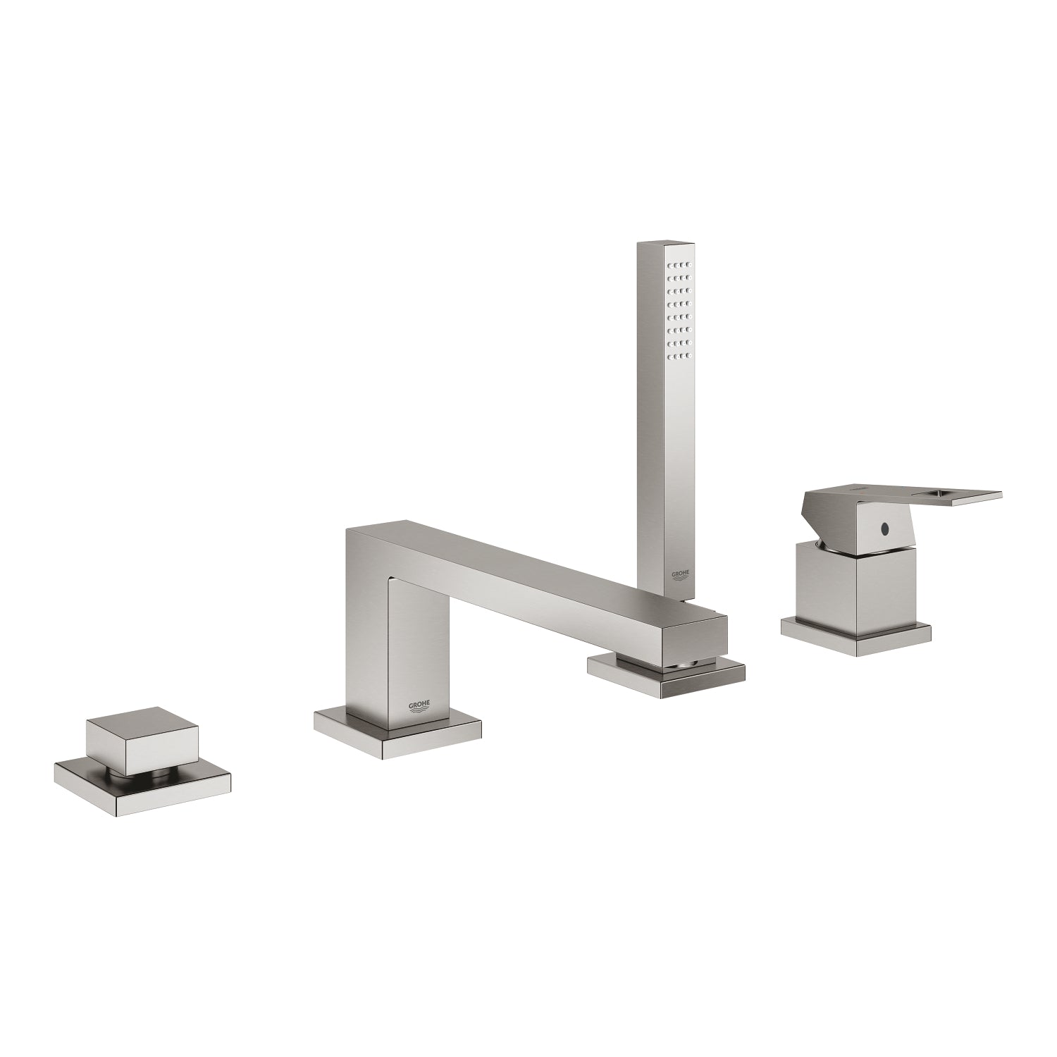 Grohe Eurocube Dört Delikli Ankastre Küvet Bataryası (Sıva Üstü Grubu), Paslanmaz Çelik - alternatif görünüm - GROHE 19897DC1