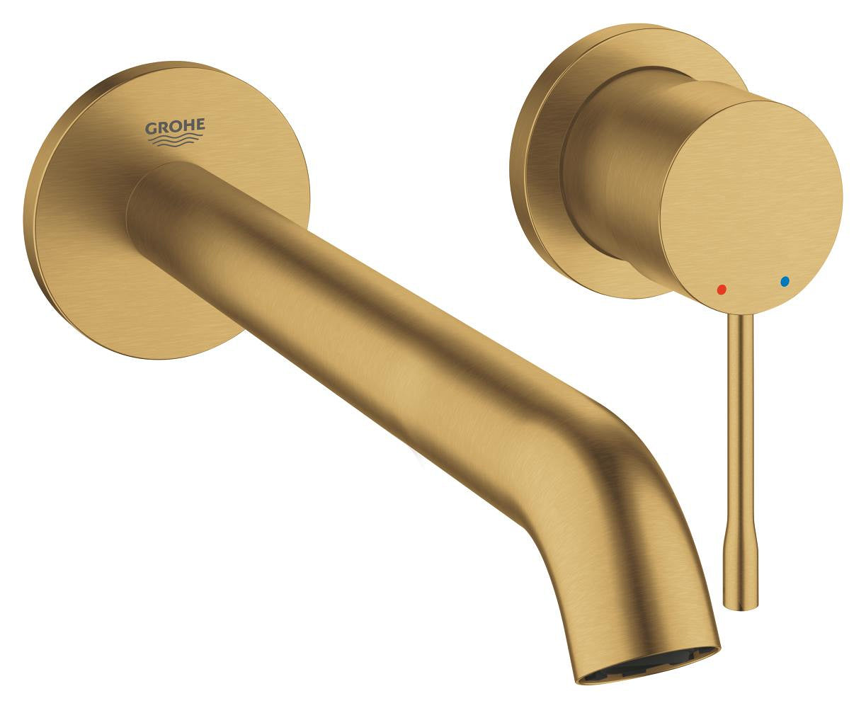 Grohe Essence Duvardan Ankastre Lavabo Bataryası L-Boyut (Sıva Üstü Grubu), Fırçalı Altın - GROHE 19967GN1