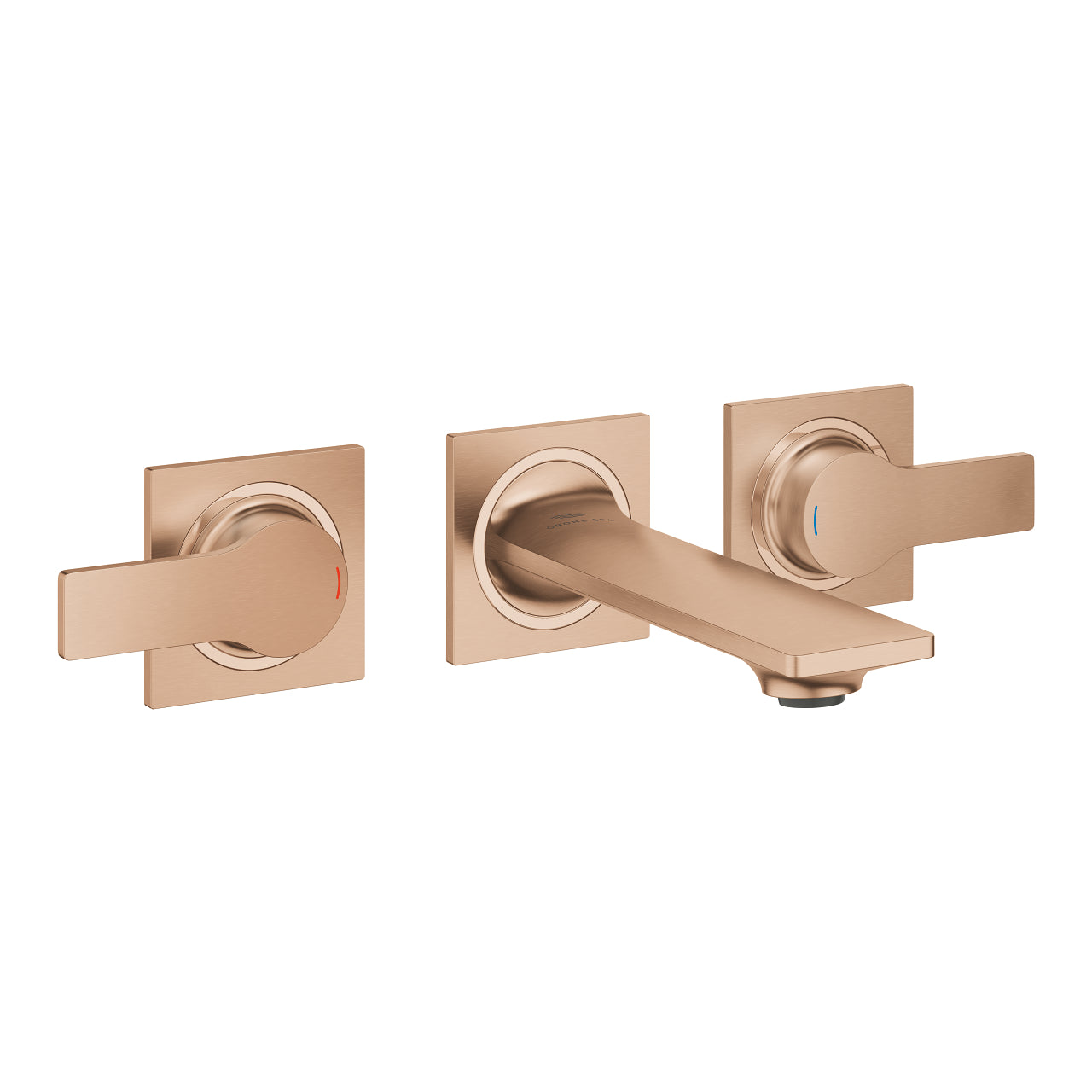 Grohe Allure 3 Delikli Ankastre Lavabo Bataryası (Sıva Üstü Grubu), Fırçalı Bakır