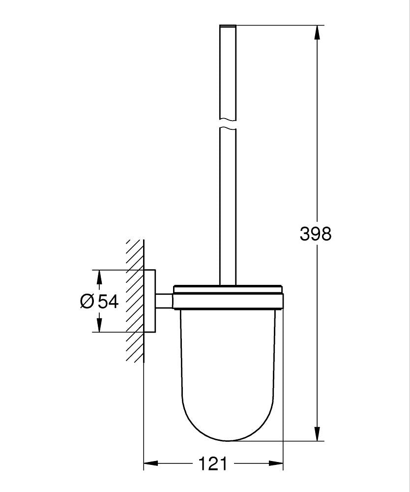 Grohe Essentials Tuvalet Fırçalığı, Mat Siyah