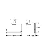 Grohe Eurocube Halka Havluluk, Krom