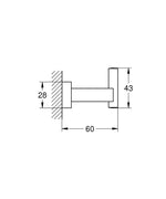 Grohe Essentials Cube Havlu Bornoz Askılığı, Krom