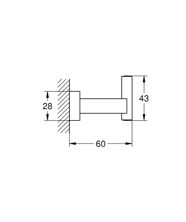 Grohe Essentials Cube Havlu Bornoz Askılığı, Krom