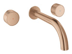 Grohe Atrio Private Collection 3 Delikli Ankastre Lavabo Bataryası (Sıva Üstü Grubu) Fırçalı Bakır - GROHE 20589DL0