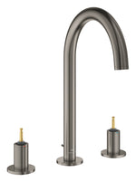Grohe Atrio Private Collection 3 Delikli Ankastre Sifon Kumandalı Lavabo Bataryası (L-Boy), Fırçalı Sert Grafit - GROHE 20593AL0