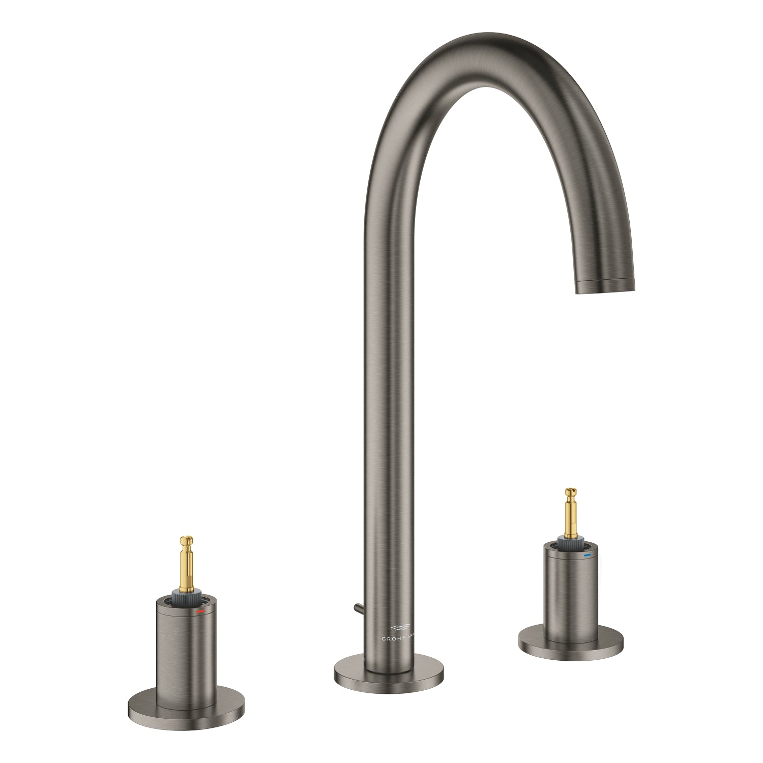 Grohe Atrio Private Collection 3 Delikli Ankastre Sifon Kumandalı Lavabo Bataryası (L-Boy), Fırçalı Sert Grafit - alternatif görünüm - GROHE 20593AL0