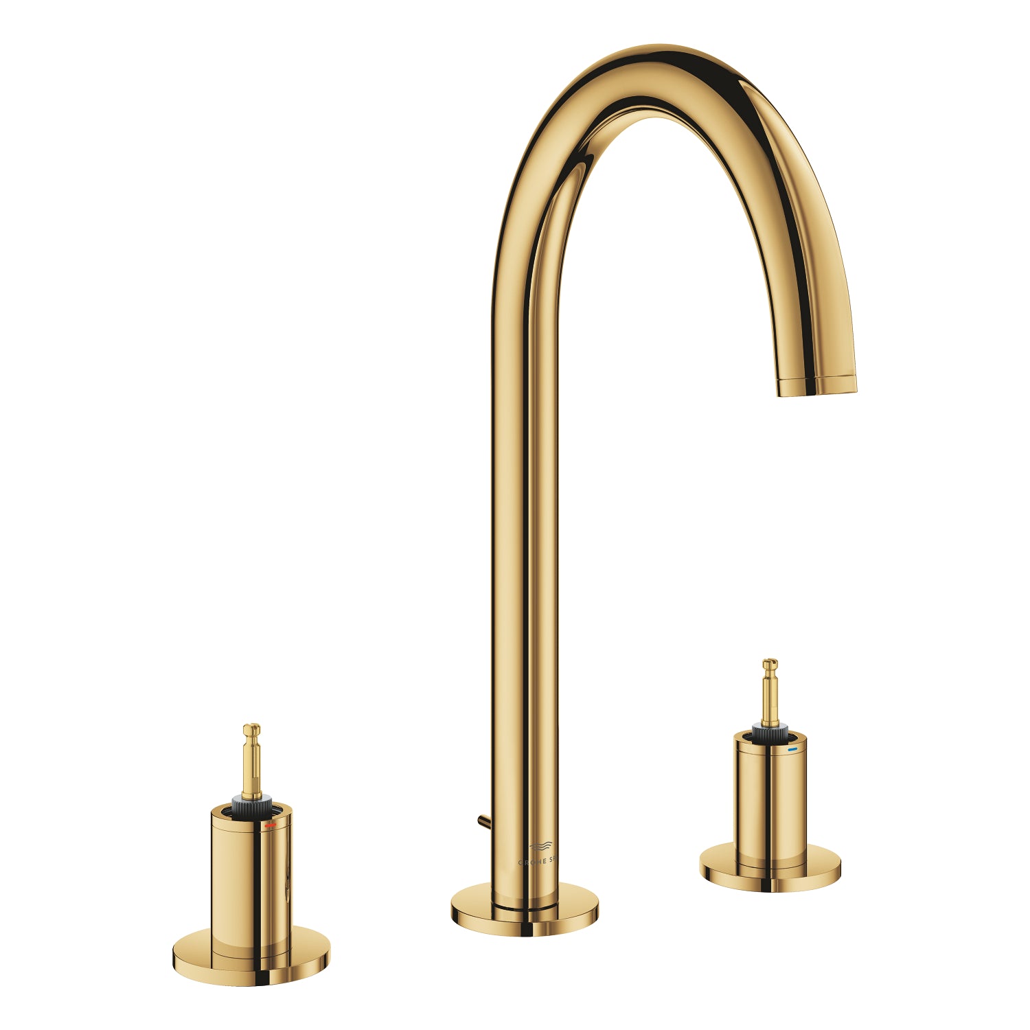 Grohe Atrio Private Collection 3 Delikli Ankastre Sifon Kumandalı Lavabo Bataryası (L-Boy), Altın - alternatif görünüm - GROHE 20593GL0