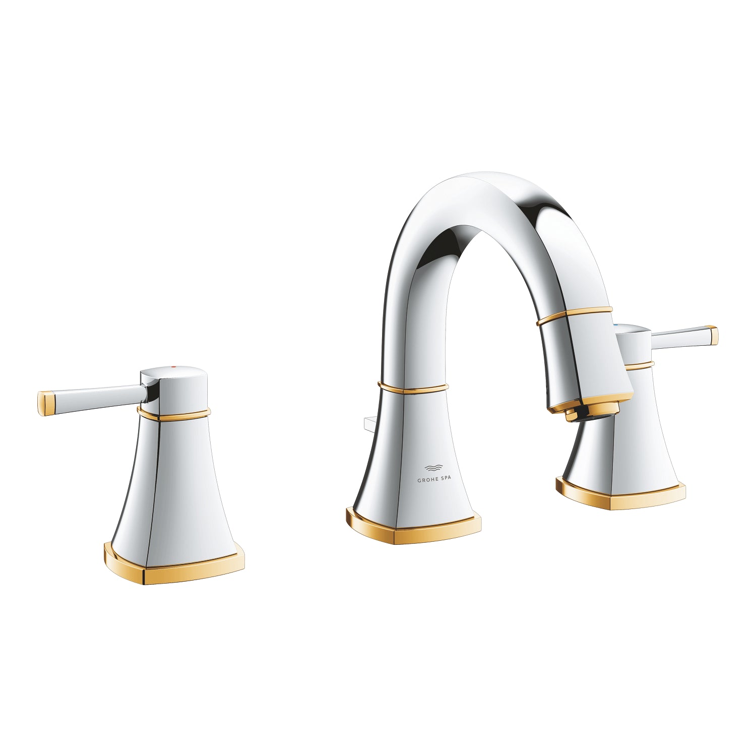 Grohe Grandera 3 Delikli Lavabodan Ankastre Sifon Kumandalı Lavabo Bataryası (M-Boy) Krom-Altın - alternatif görünüm - GROHE 20624IG0