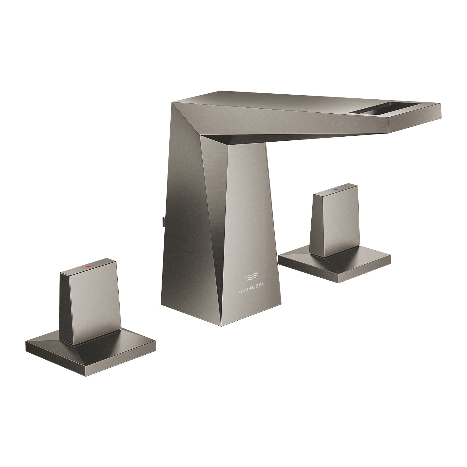 Grohe Allure Brilliant M-Boy, 3 Delikli Lavabodan Ankastre Lavabo Bataryası, Sifon Kumandalı, Fırçalı Sert Grafit - alternatif görünüm - GROHE 20626AL0