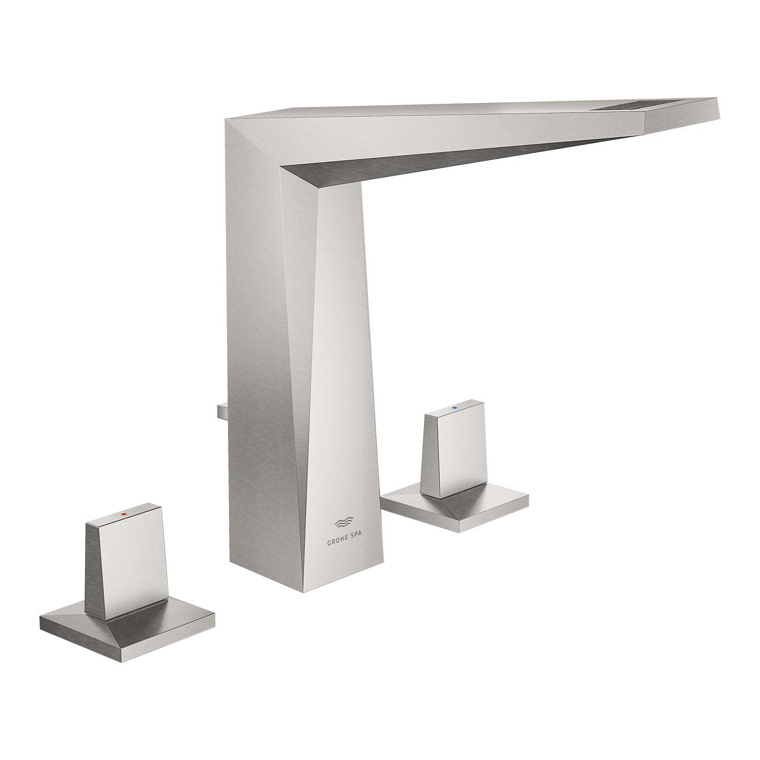 Grohe Allure Brilliant L-Boy, 3 Delikli Lavabodan Ankastre Lavabo Bataryası, Sifon Kumandalı, Paslanmaz Çelik - alternatif görünüm - GROHE 20627DC0