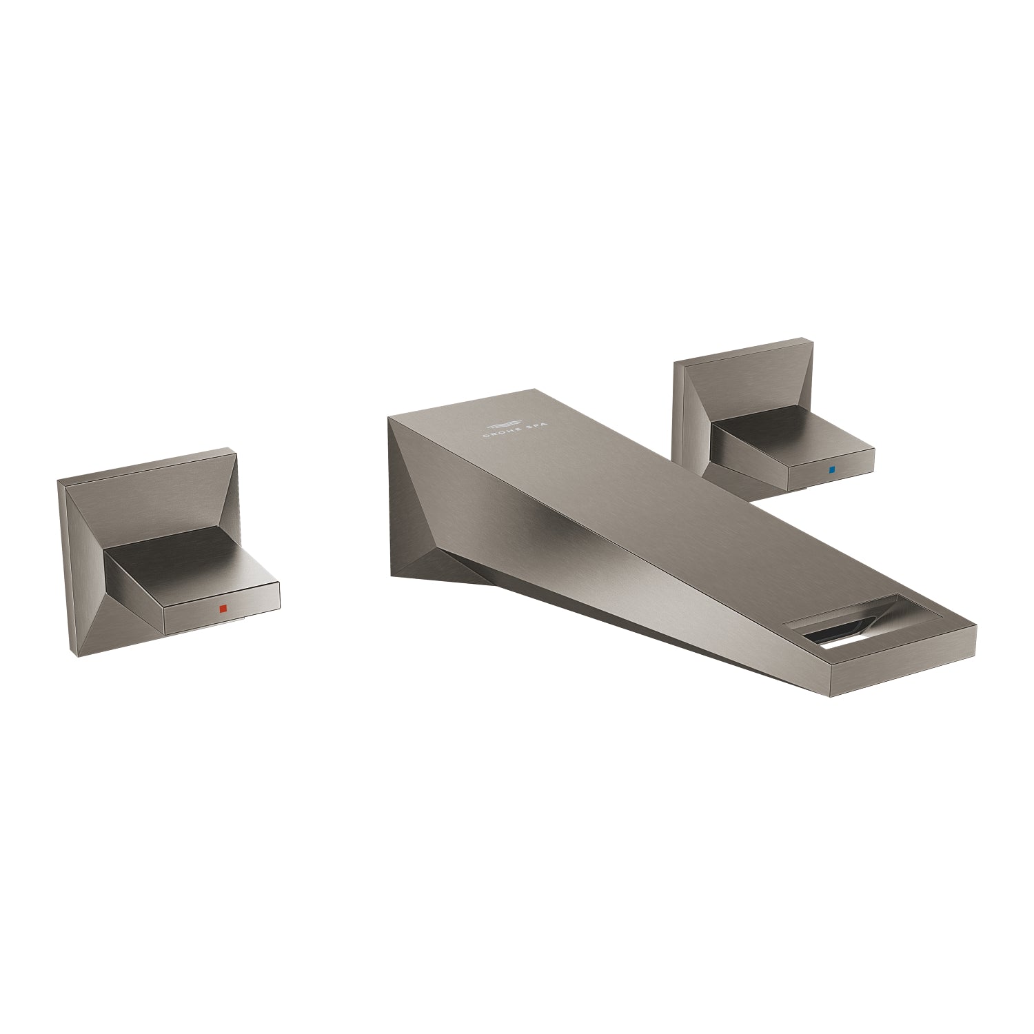 Grohe Allure Brilliant M-Boy, 3 Delikli Duvardan Ankastre Lavabo Bataryası (Sıva Üstü Grubu), Fırçalı Sert Grafit - alternatif görünüm - GROHE 20628AL0