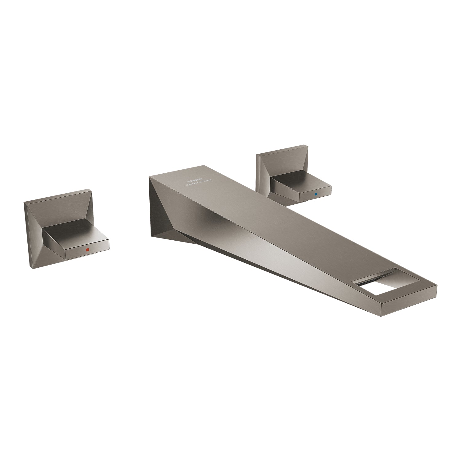 Grohe Allure Brilliant L-Boy, 3 Delikli Duvardan Ankastre Lavabo Bataryası (Sıva Üstü Grubu), Fırçalı Sert Grafit - alternatif görünüm - GROHE 20629AL0