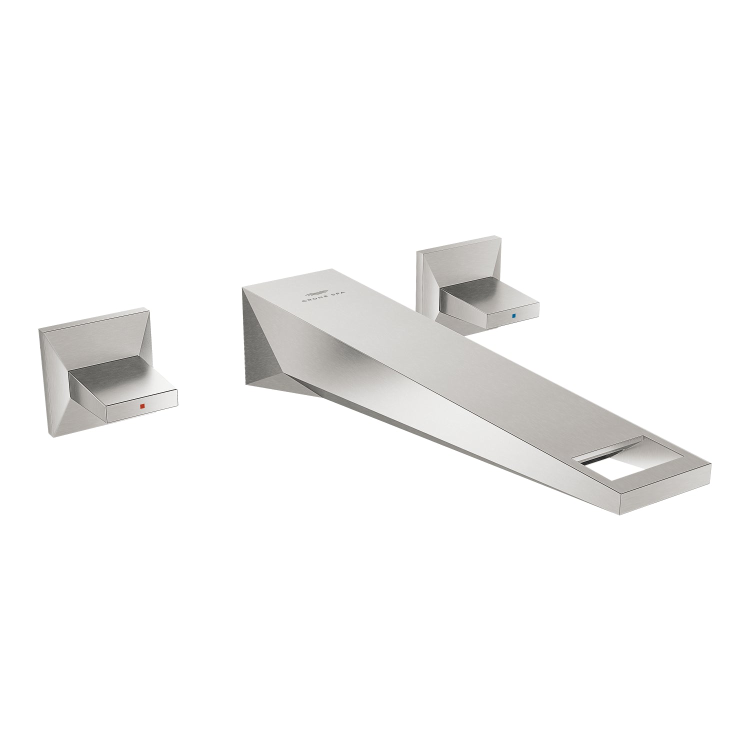 Grohe Allure Brilliant L-Boy, 3 Delikli Duvardan Ankastre Lavabo Bataryası (Sıva Üstü Grubu), Paslanmaz Çelik - alternatif görünüm - GROHE 20629DC0