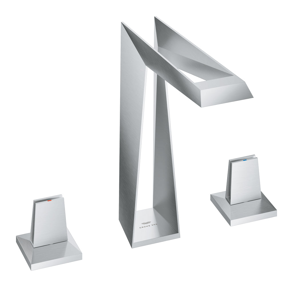 Grohe Allure Brilliant Icon 3D, 3 Delikli Lavabodan Ankastre Lavabo Bataryası, Paslanmaz Çelik - GROHE 20634SD0