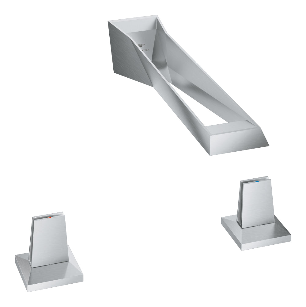 Grohe Allure Brilliant Icon 3D, 3 Delikli Duvardan Ankastre Lavabo Bataryası, Paslanmaz Çelik - GROHE 20635SD0