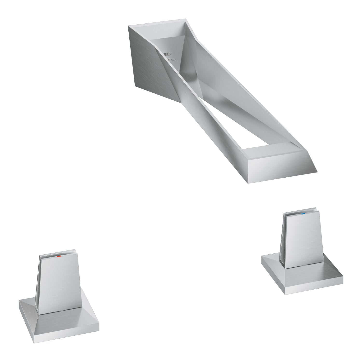 Grohe Allure Brilliant Icon 3D, 3 Delikli Duvardan Ankastre Lavabo Bataryası, Paslanmaz Çelik - alternatif görünüm - GROHE 20635SD0