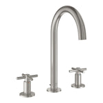 Grohe Atrio 3 Delikli Ankastre Lavabo Bataryası (4 Çubuklu Volan) L-Boy, Paslanmaz Çelik - alternatif görünüm - GROHE 20643DC0