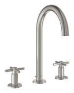 Grohe Atrio 3 Delikli Ankastre Lavabo Bataryası (4 Çubuklu Volan) L-Boy, Paslanmaz Çelik - GROHE 20643DC0
