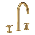 Grohe Atrio 3 Delikli Ankastre Lavabo Bataryası (4 Çubuklu Volan) L-Boy, Fırçalı Altın - alternatif görünüm - GROHE 20643GN0