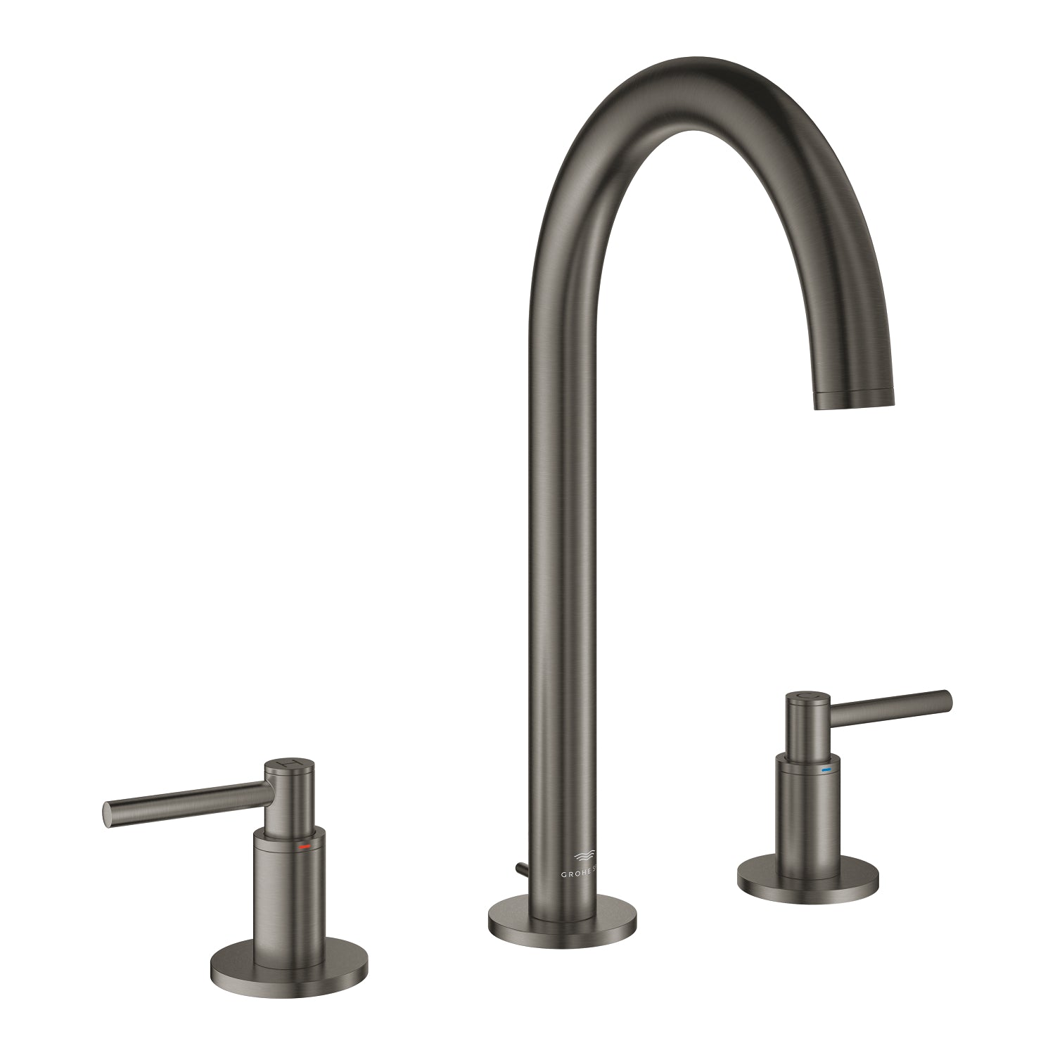 Grohe Atrio 3 Delikli Ankastre Lavabo Bataryası, Sifon Kumandalı, Fırçalı Sert Grafit - alternatif görünüm - GROHE 20649AL0